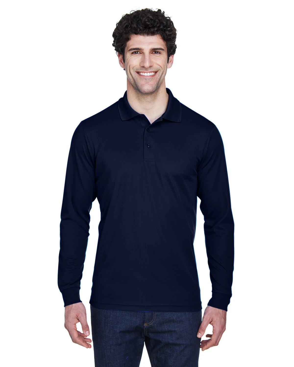 Men's Pinnacle Performance Long-Sleeve Piqué Polo 13 Men's Pinnacle Performance Long-Sleeve Piqué Polo - Image 11
