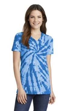 Ladies Tie-Dye V-Neck Tee -Jiffyshirts Sales Store 0097b53d045347