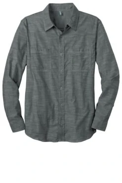 District Men's Long Sleeve Washed Woven Shirt -Jiffyshirts Sales Store 01020da17b043a