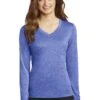 Ladies Long Sleeve Heather Contender V-Neck Tee -Jiffyshirts Sales Store 012d0e97afa537