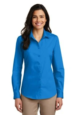 Ladies Long Sleeve Carefree Poplin Shirt -Jiffyshirts Sales Store 0145b2a0c90caa