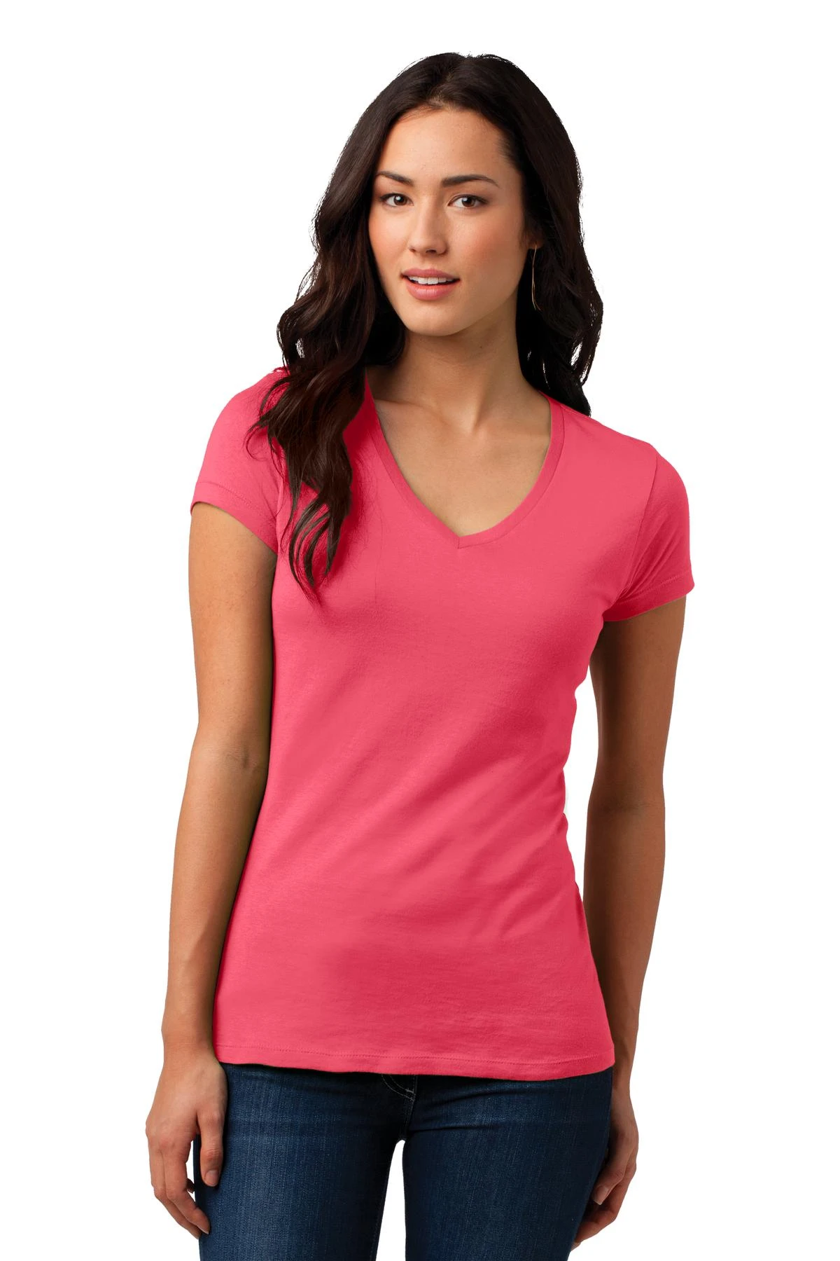 District Ladies' Junior Soft Wash V-Neck Tee 3 District Ladies' Junior Soft Wash V-Neck Tee