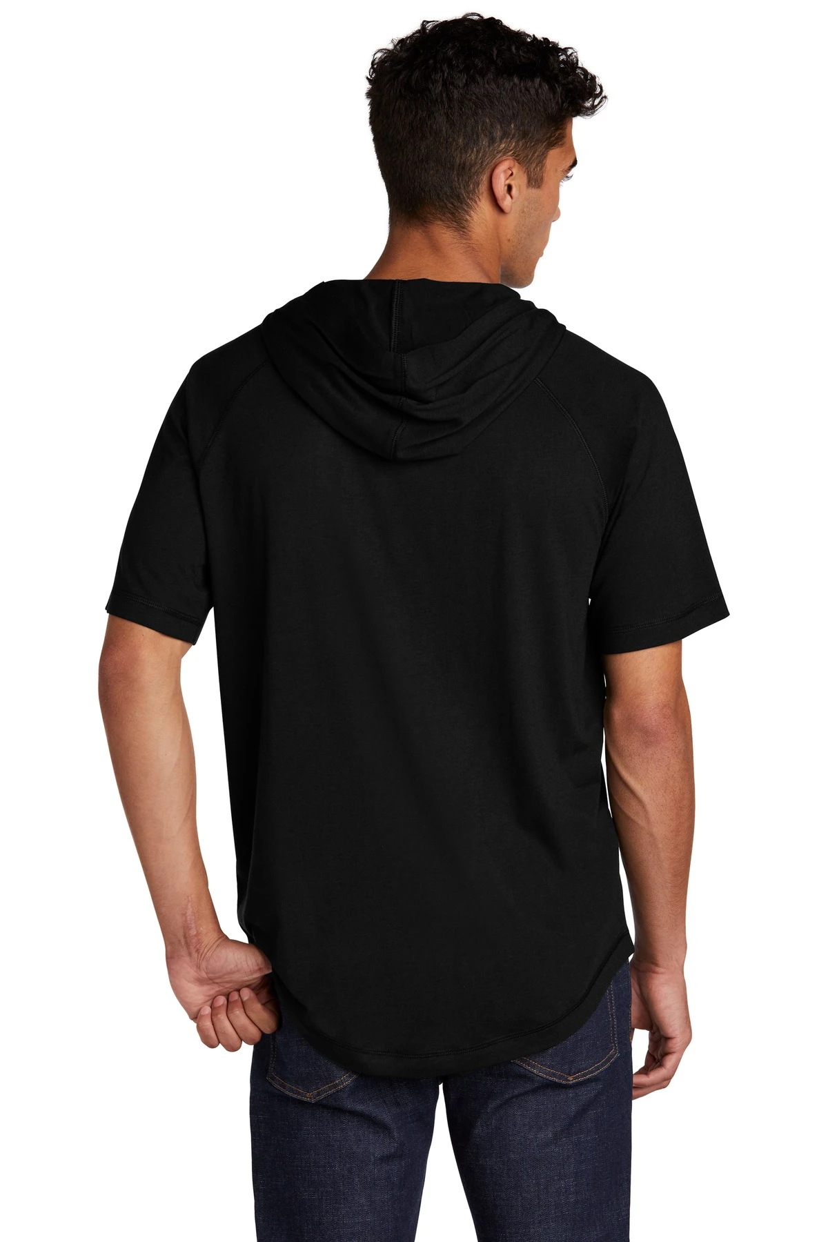 Unisex PosiCharge Tri-Blend Wicking Short Sleeve Hoodie 4 Unisex PosiCharge Tri-Blend Wicking Short Sleeve Hoodie - Image 2