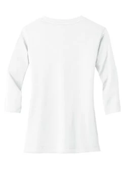 Ladies Modern Stretch Cotton 3/4-Sleeve Scoop Neck Shirt -Jiffyshirts Sales Store 04610a4cab0376
