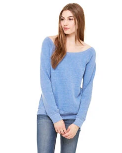Ladies' Sponge Fleece Wide Neck Sweatshirt -Jiffyshirts Sales Store 0477526f255a62