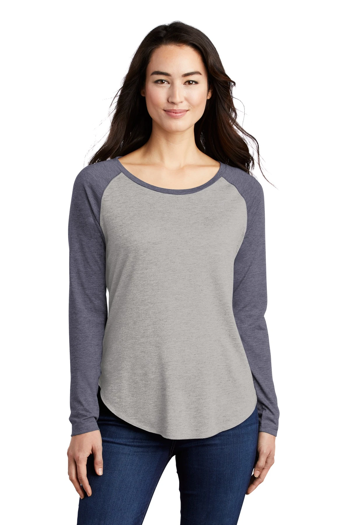 Ladies PosiCharge Long Sleeve Tri-Blend Wicking Scoop Neck Raglan Tee 15 Ladies PosiCharge Long Sleeve Tri-Blend Wicking Scoop Neck Raglan Tee - Image 13