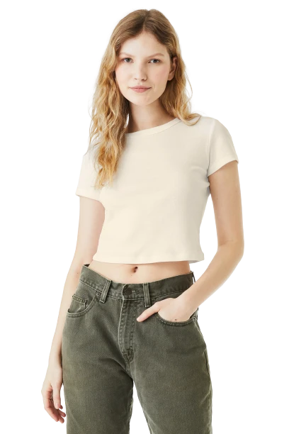 Ladies' Micro Ribbed Baby Tee 7 Ladies' Micro Ribbed Baby Tee - Image 5