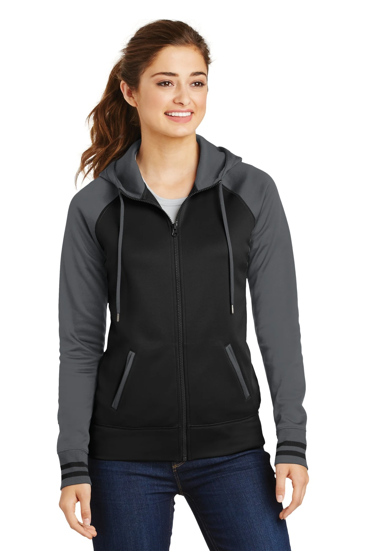 Ladies Sport-Wick Varsity Fleece Full-Zip Hooded Jacket 7 Ladies Sport-Wick Varsity Fleece Full-Zip Hooded Jacket - Image 5