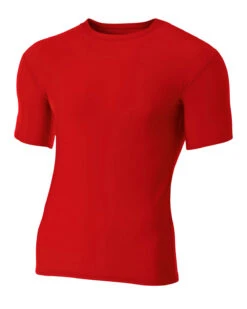 Adult Polyester Spandex Short Sleeve Compression T-Shirt -Jiffyshirts Sales Store 068d8a4336baae