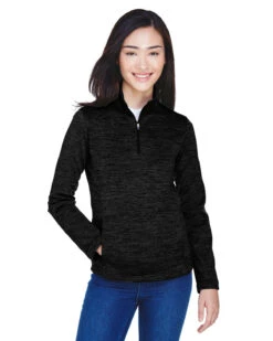 Ladies' Newbury Mélange Fleece Quarter-Zip -Jiffyshirts Sales Store 06fa2d83420a83