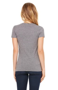 Ladies' Triblend Short-Sleeve Deep V-Neck T-Shirt -Jiffyshirts Sales Store 078dd5d846b156