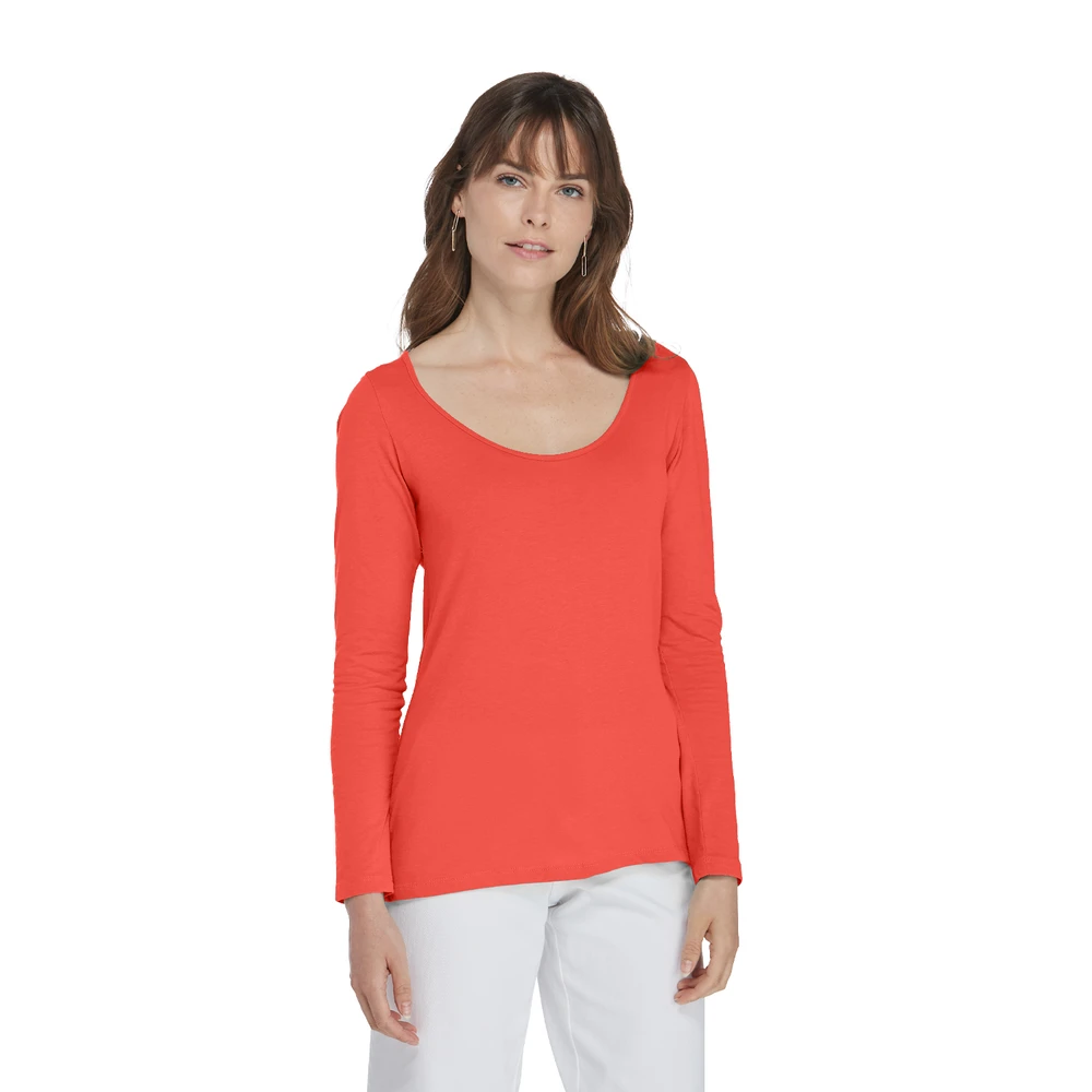 Platinum Ladies CVC Long Sleeve Scoop Neck Tee 16 Platinum Ladies CVC Long Sleeve Scoop Neck Tee - Image 14