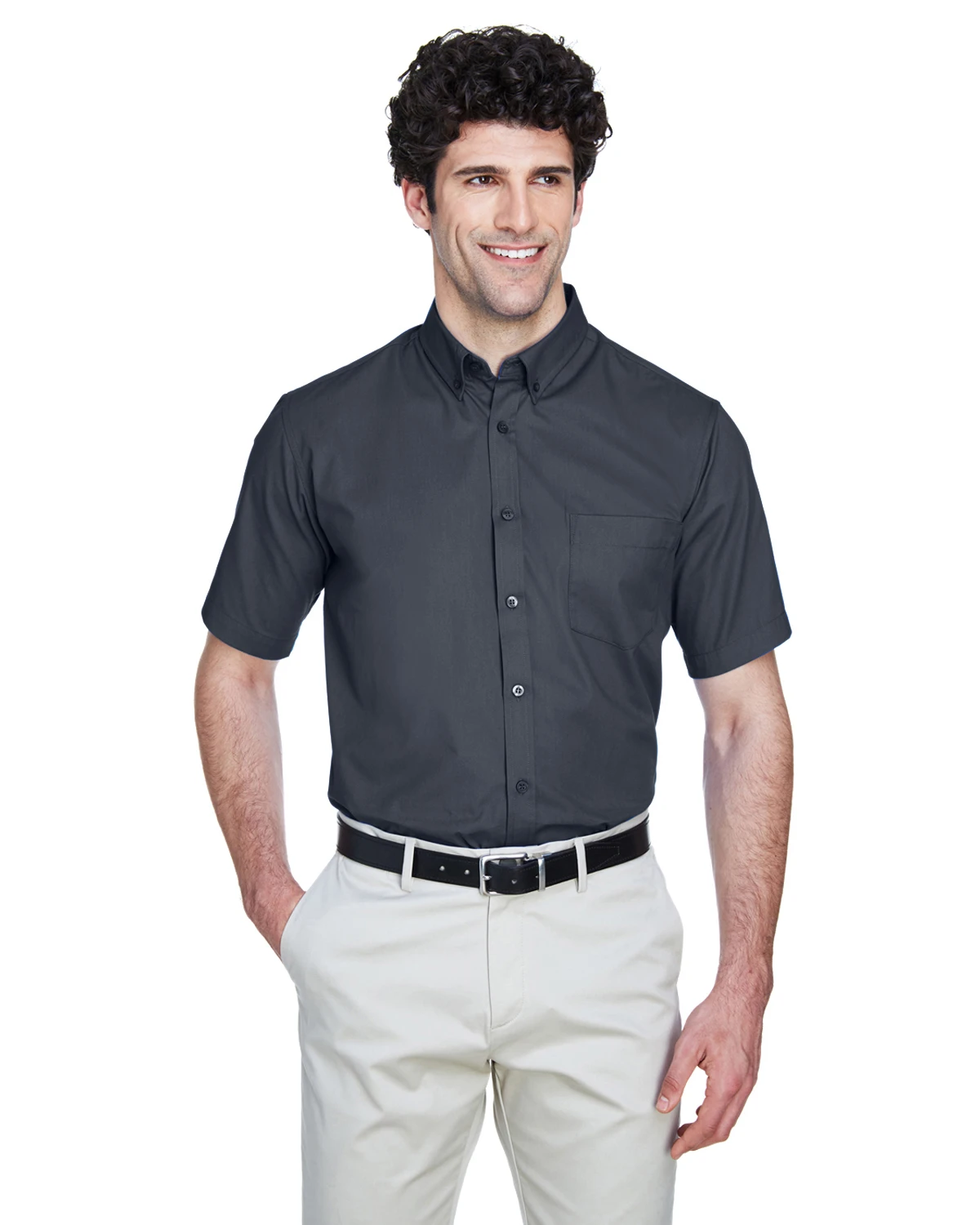 Men's Optimum Short-Sleeve Twill Shirt 7 Men's Optimum Short-Sleeve Twill Shirt - Image 5