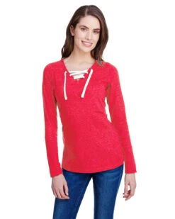 Ladies' Long Sleeve Fine Jersey Lace-Up T-Shirt 19 Ladies' Long Sleeve Fine Jersey Lace-Up T-Shirt -Jiffyshirts Sales Store 0a579b07270323