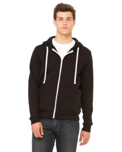 Unisex Triblend Sponge Fleece Full-Zip Hoodie