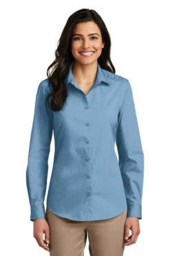 Ladies Long Sleeve Carefree Poplin Shirt -Jiffyshirts Sales Store 0ab54902f125c8