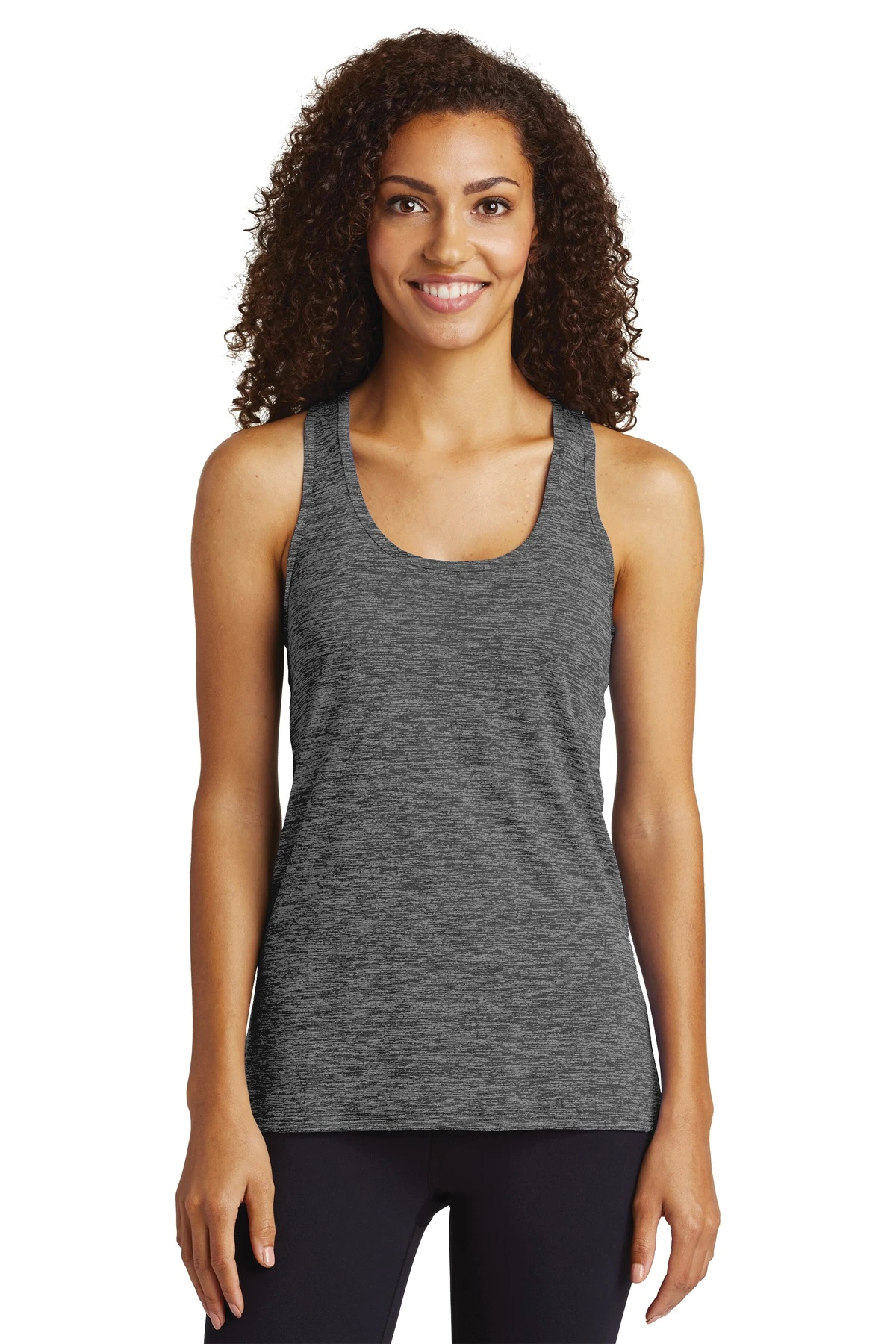 Ladies PosiCharge Electric Heather Racerback Tank 6 Ladies PosiCharge Electric Heather Racerback Tank - Image 4