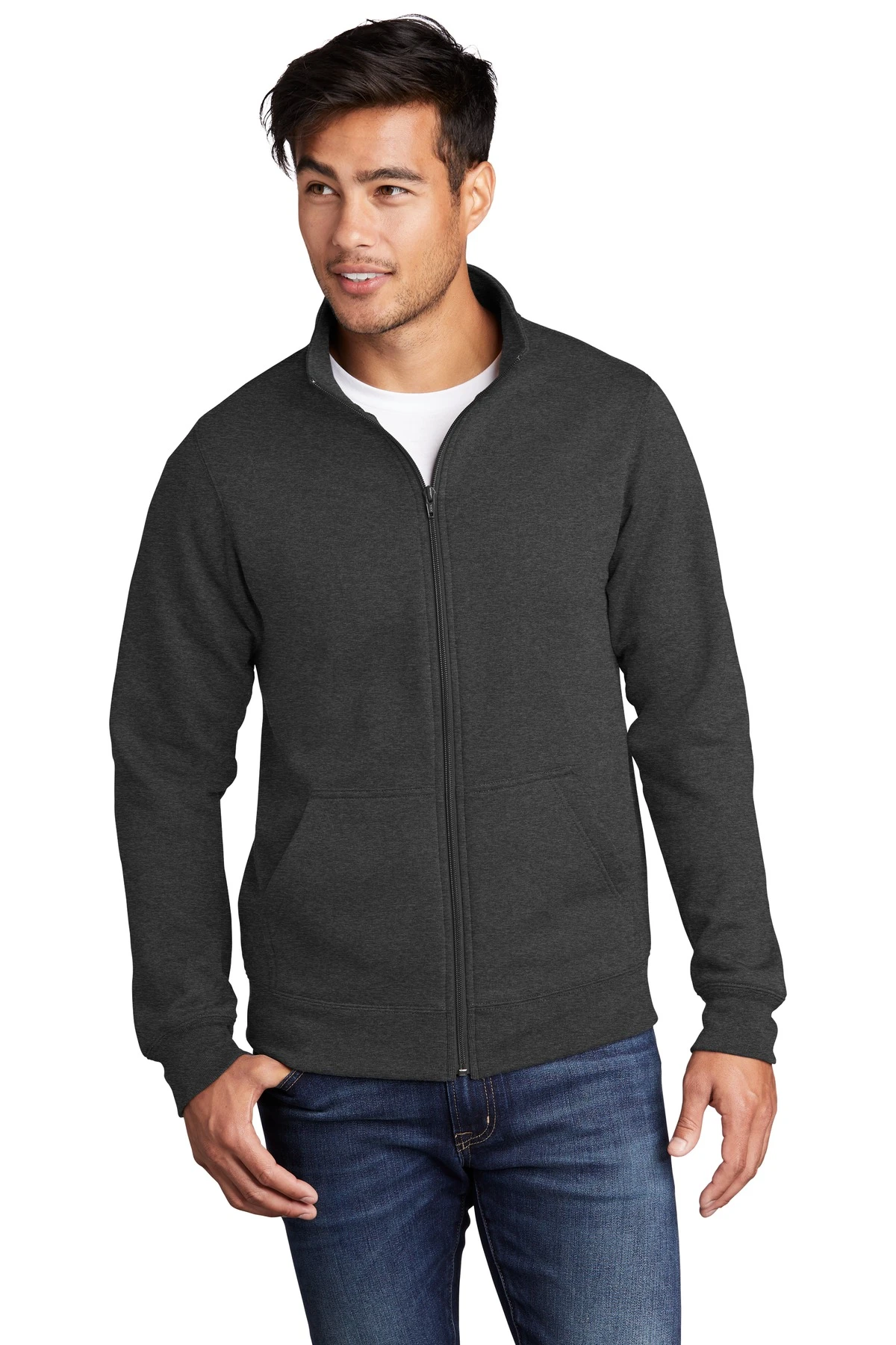 Unisex Core Fleece Cadet Full-Zip Sweatshirt 7 Unisex Core Fleece Cadet Full-Zip Sweatshirt - Image 5
