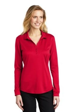Ladies Silk Touch Performance Long Sleeve Polo -Jiffyshirts Sales Store 0c5d3f83bc8d0f