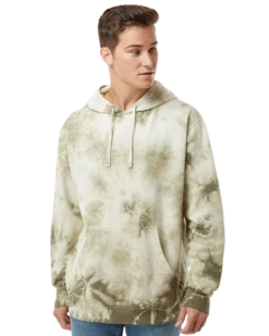 Adult Unisex Midweight Tie-Dye Hooded Sweatshirt