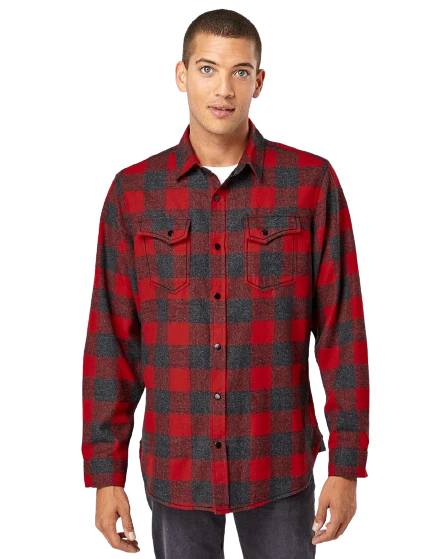 Men's Snap-Front Flannel Shirt 7 Men's Snap-Front Flannel Shirt - Image 5