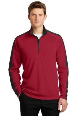 Sport-Wick Textured Colorblock 1/4-Zip Pullover -Jiffyshirts Sales Store 0e5aacb52c7042