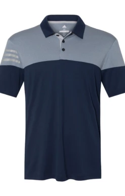 ADIDAS Men's 3-Stripes Heather Block Polo -Jiffyshirts Sales Store 0ffc90cef68efc