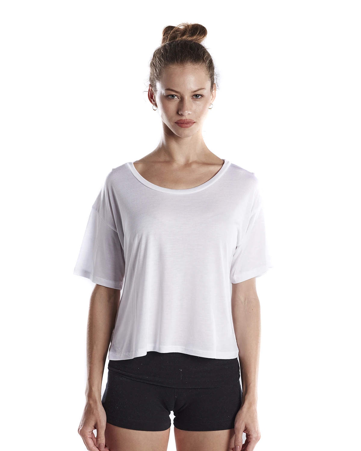 Ladies' 4.2 Oz. Boxy Open Neck Top 3 Ladies' 4.2 Oz. Boxy Open Neck Top