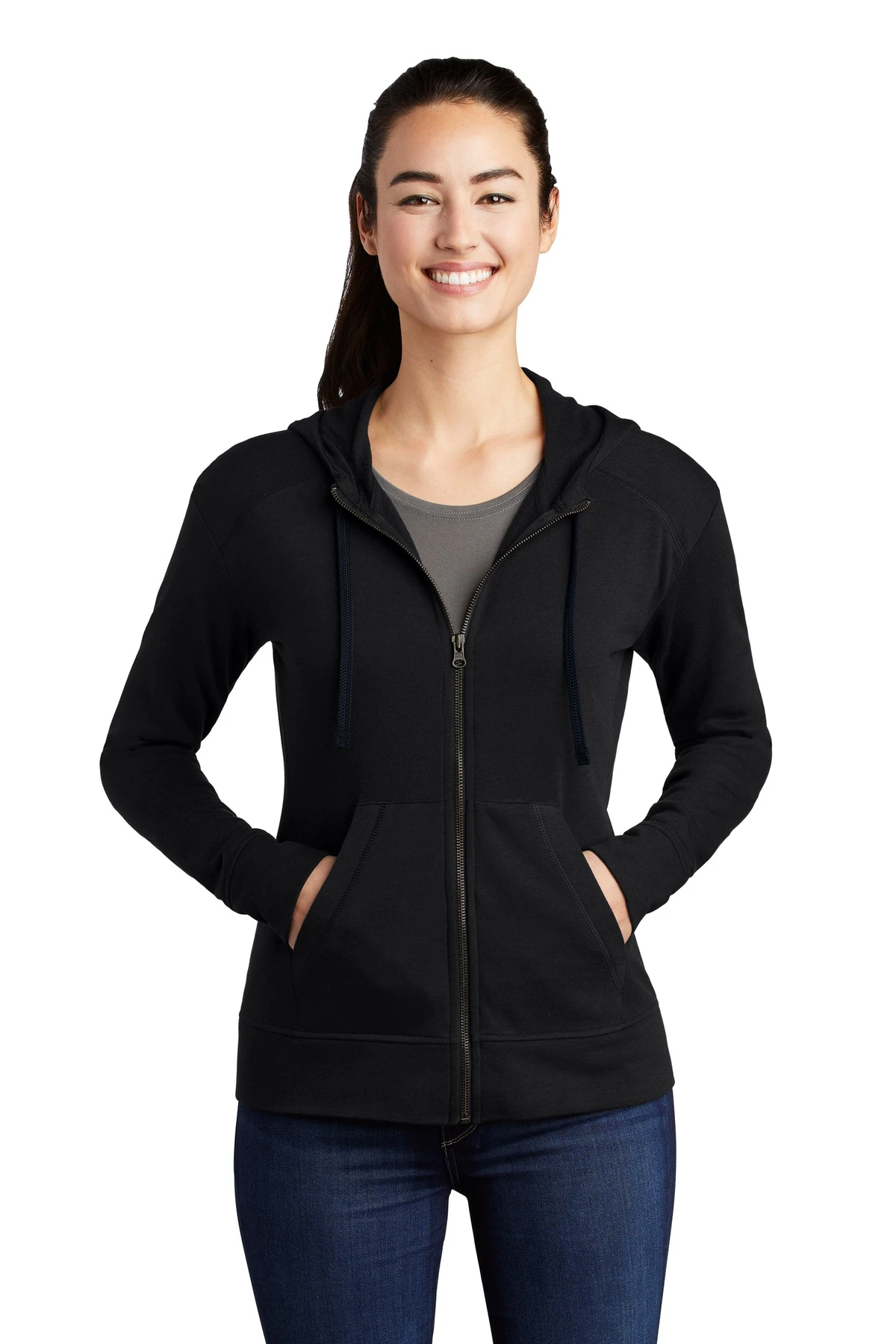 Ladies PosiCharge Tri-Blend Wicking Fleece Full-Zip Hooded Jacket 3 Ladies PosiCharge Tri-Blend Wicking Fleece Full-Zip Hooded Jacket