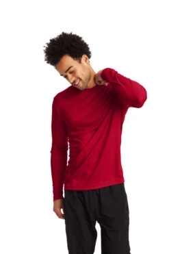 Hanes Unisex Cool DRI® Long Sleeve Tee 18 Hanes Unisex Cool DRI® Long Sleeve Tee -Jiffyshirts Sales Store 104994 482L Deep Red 6
