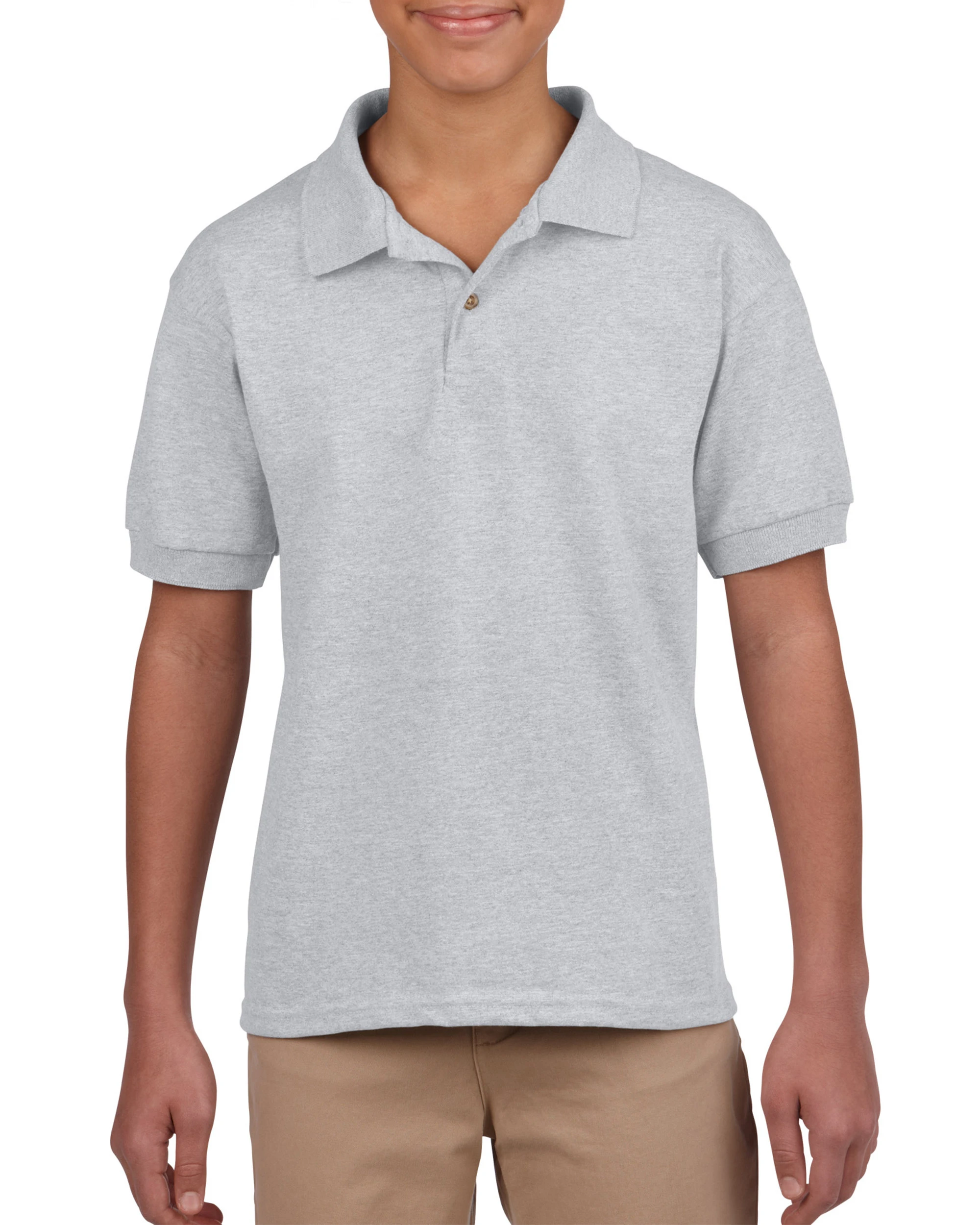 Gildan Youth Unisex 6 Oz., 50/50 Jersey Polo 8 Gildan Youth Unisex 6 Oz., 50/50 Jersey Polo - Image 6