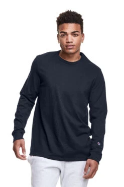 Champion Unisex Heritage Long-Sleeve T-Shirt 15 Champion Unisex Heritage Long-Sleeve T-Shirt -Jiffyshirts Sales Store 114599 T453 Navy 6