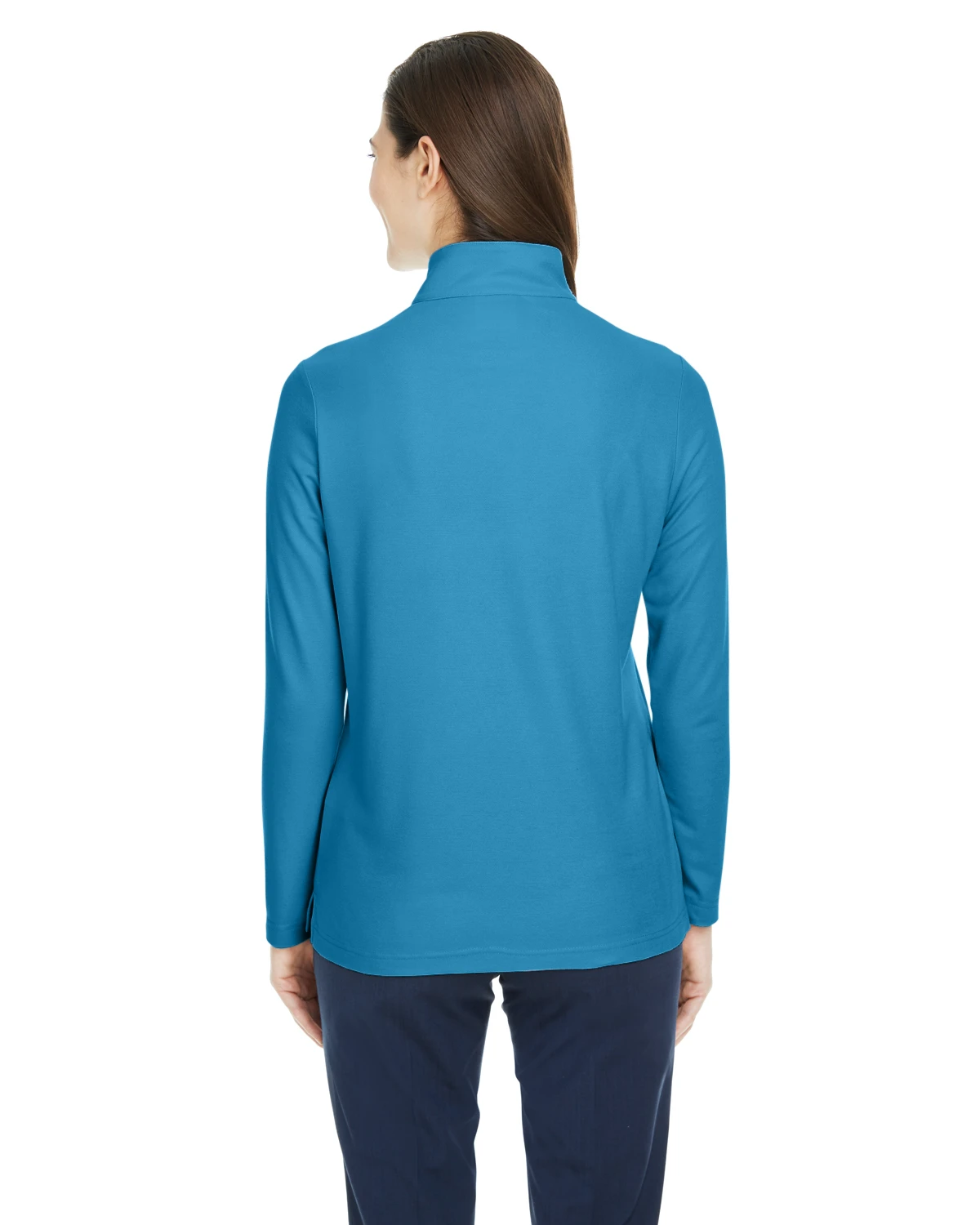 Ladies' Fusion ChromaSoft™ Pique Quarter-Zip 5 Ladies' Fusion ChromaSoft™ Pique Quarter-Zip - Image 3