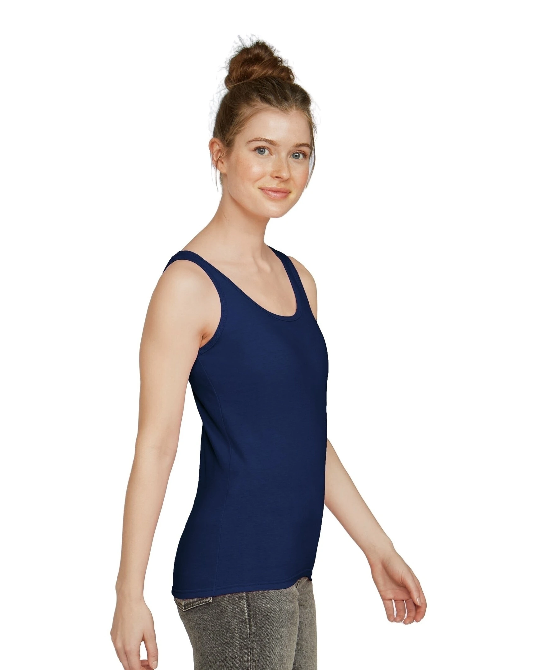 Gildan Ladies' Softstyle® 4.5 Oz. Fitted Tank 4 Gildan Ladies' Softstyle® 4.5 Oz. Fitted Tank - Image 2