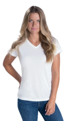 Women's V-Neck Polyester Sublimation Tee