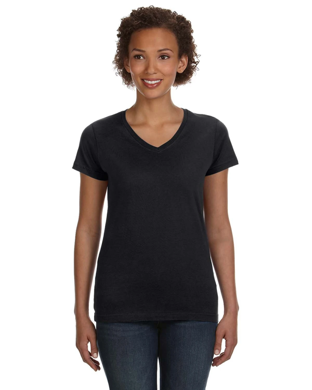 Ladies' V-Neck Fine Jersey T-Shirt 3 Ladies' V-Neck Fine Jersey T-Shirt