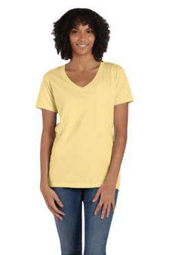 Garment-Dyed Women's V-Neck T-Shirt
