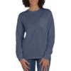 Unisex 5.5 Oz., 100% Ringspun Cotton Garment-Dyed Long-Sleeve T-Shirt With Pocket -Jiffyshirts Sales Store 122101 GDH250 Anchor Slate 6