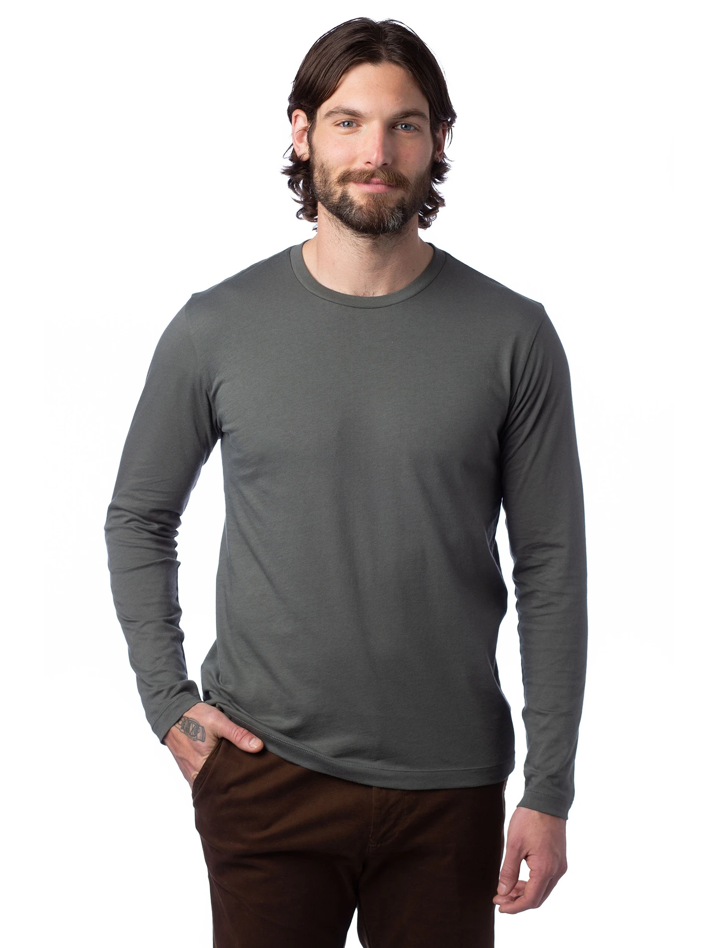 Unisex Cotton Jersey Long Sleeve Go-To Tee 9 Unisex Cotton Jersey Long Sleeve Go-To Tee - Image 7