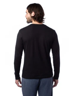 Unisex Cotton Jersey Long Sleeve Go-To Tee 14 Unisex Cotton Jersey Long Sleeve Go-To Tee -Jiffyshirts Sales Store 122355 1170C1 Black 7