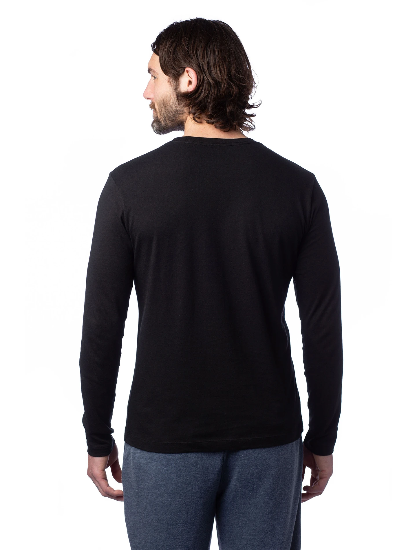 Unisex Cotton Jersey Long Sleeve Go-To Tee 6 Unisex Cotton Jersey Long Sleeve Go-To Tee - Image 4