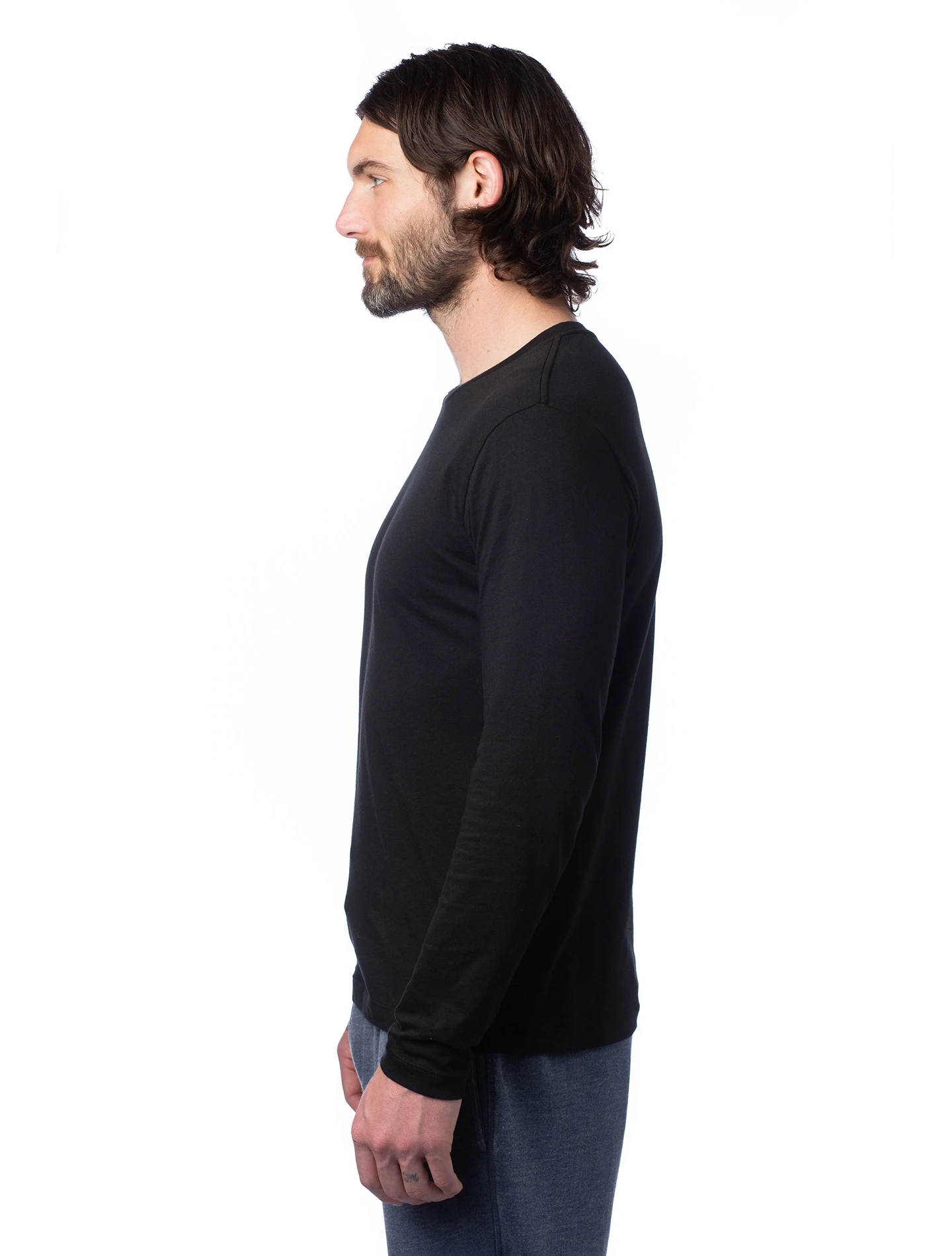 Unisex Cotton Jersey Long Sleeve Go-To Tee 4 Unisex Cotton Jersey Long Sleeve Go-To Tee - Image 2