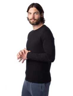 Unisex Cotton Jersey Long Sleeve Go-To Tee 13 Unisex Cotton Jersey Long Sleeve Go-To Tee -Jiffyshirts Sales Store 122355 1170C1 Black 9