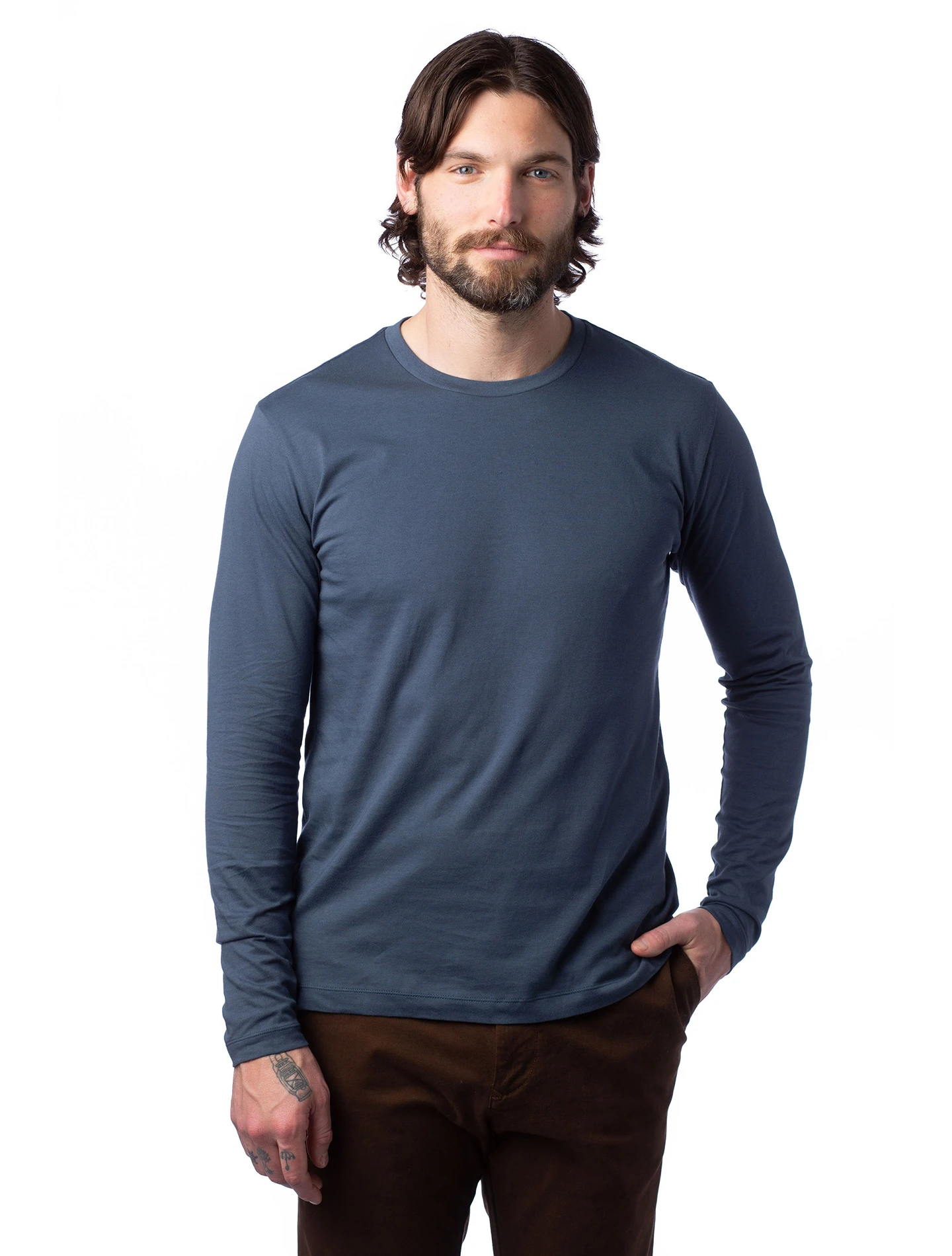 Unisex Cotton Jersey Long Sleeve Go-To Tee 11 Unisex Cotton Jersey Long Sleeve Go-To Tee - Image 9