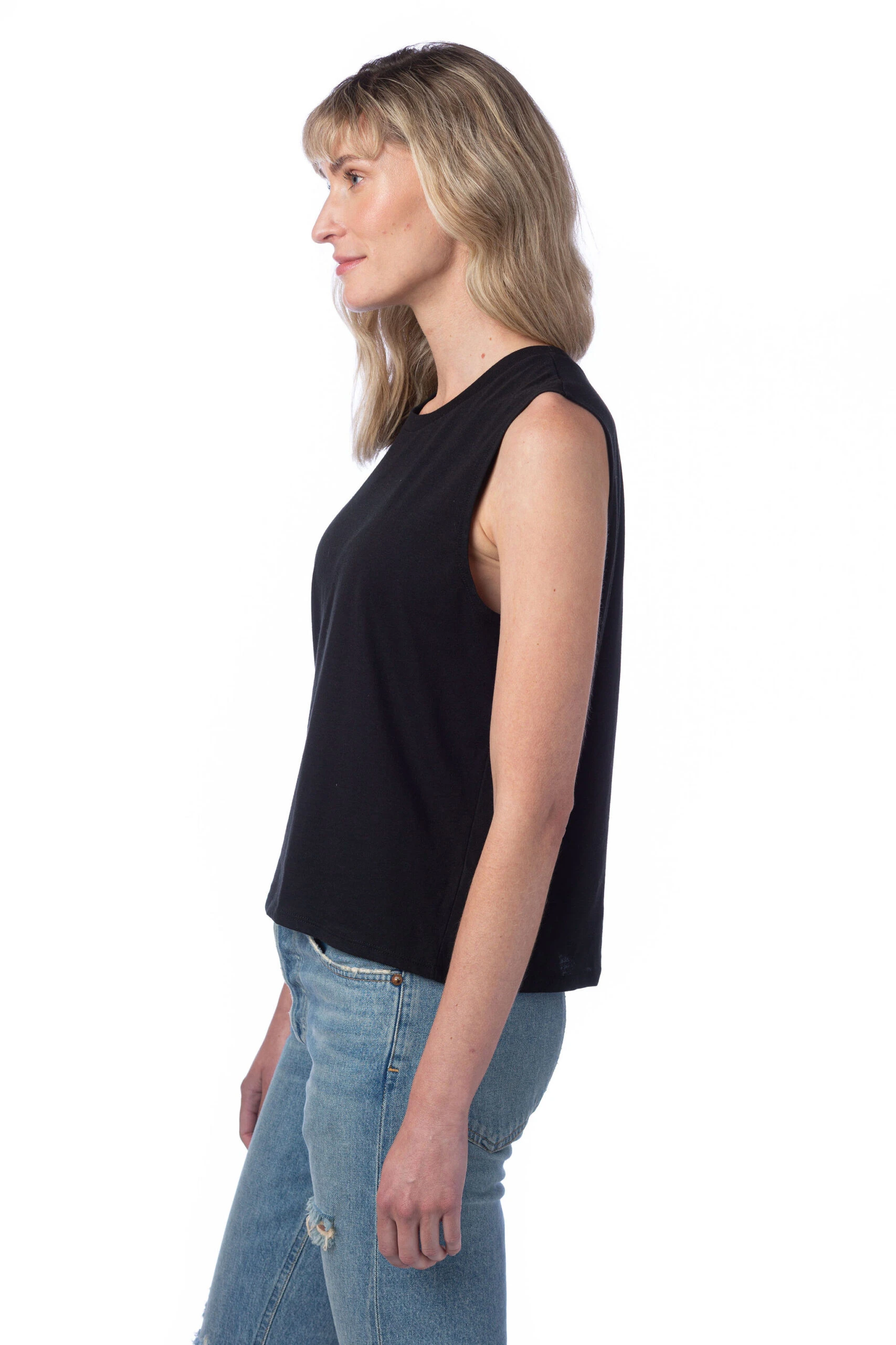 Women's Cotton Jersey Go-To Crop Muscle Tank 4 Women's Cotton Jersey Go-To Crop Muscle Tank - Image 2