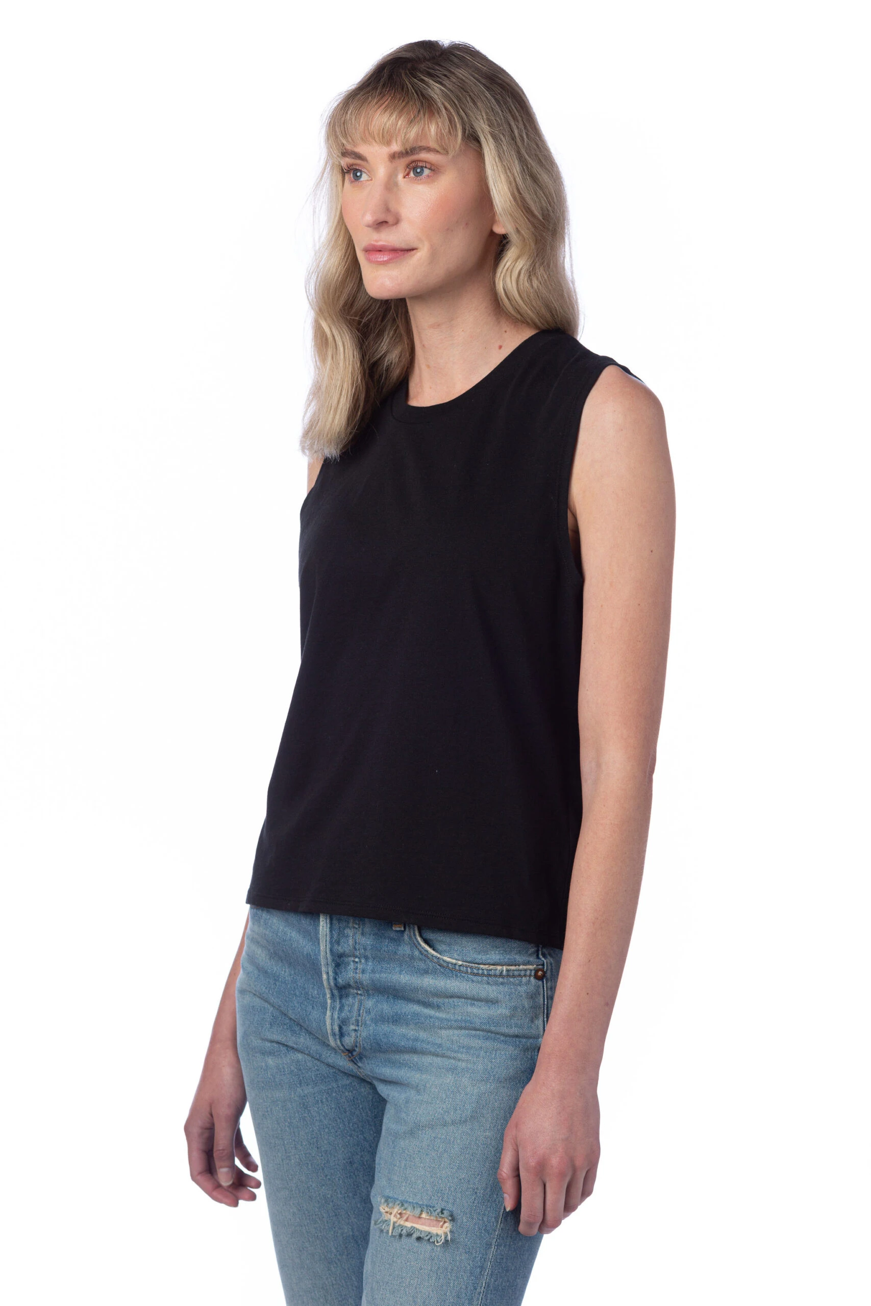 Women's Cotton Jersey Go-To Crop Muscle Tank 5 Women's Cotton Jersey Go-To Crop Muscle Tank - Image 3