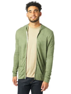 Unisex Lightweight Eco-Jersey™ Zip Hoodie 24 Unisex Lightweight Eco-Jersey™ Zip Hoodie -Jiffyshirts Sales Store 122452 1970E1 Eco True Army Green 6