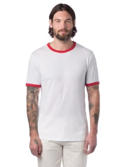 Unisex Keeper Ringer T-Shirt 17 Unisex Keeper Ringer T-Shirt -Jiffyshirts Sales Store 122951 5103BP WhiteRed 6