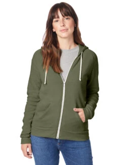 Ladies' Adrian Eco-Fleece Hoodie -Jiffyshirts Sales Store 123068 9573F2 Eco True Army Green 6