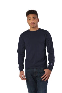 Champion Unisex Garment Dyed Long Sleeve T-Shirt 20 Champion Unisex Garment Dyed Long Sleeve T-Shirt -Jiffyshirts Sales Store 123779 CD200 Navy 6